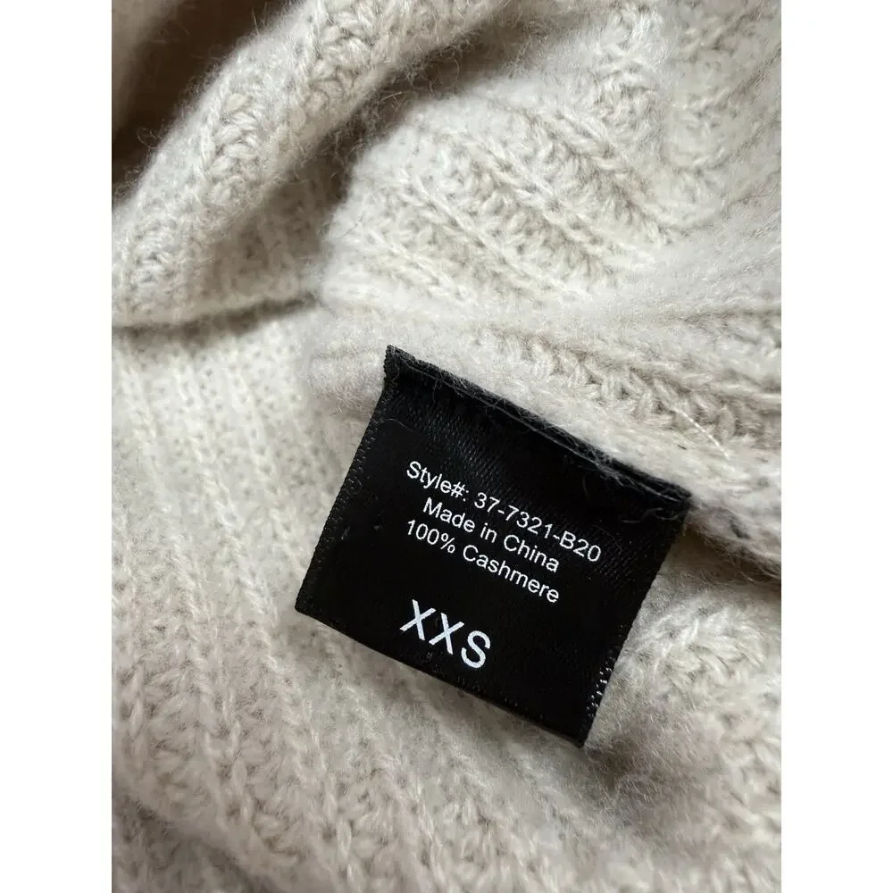 Jenni Kayne Cashmere Cocoon Cardigan Ivory Oatmeal Oversized 2XS XS - Picture 7 of 7